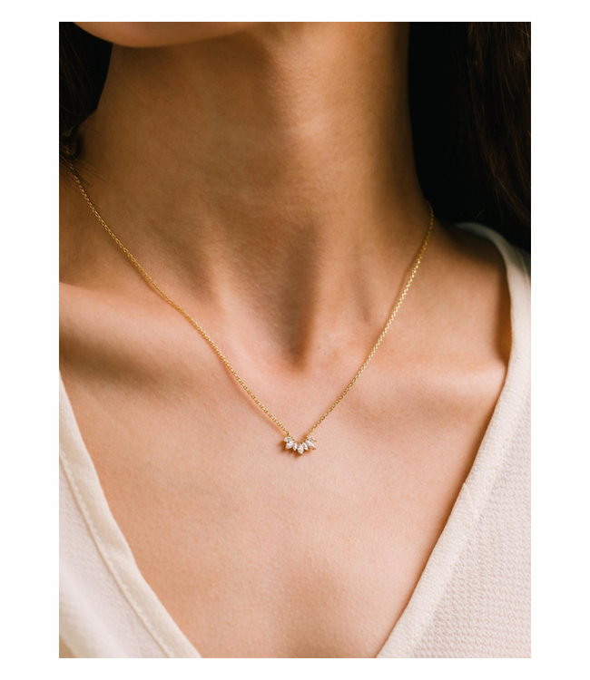 Crown Necklace Clear