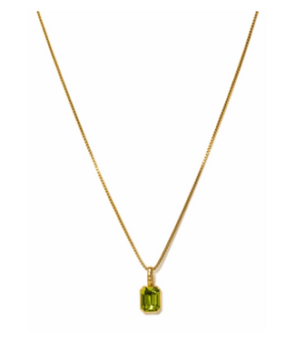 Waterproof Birthstone Necklace - AUG