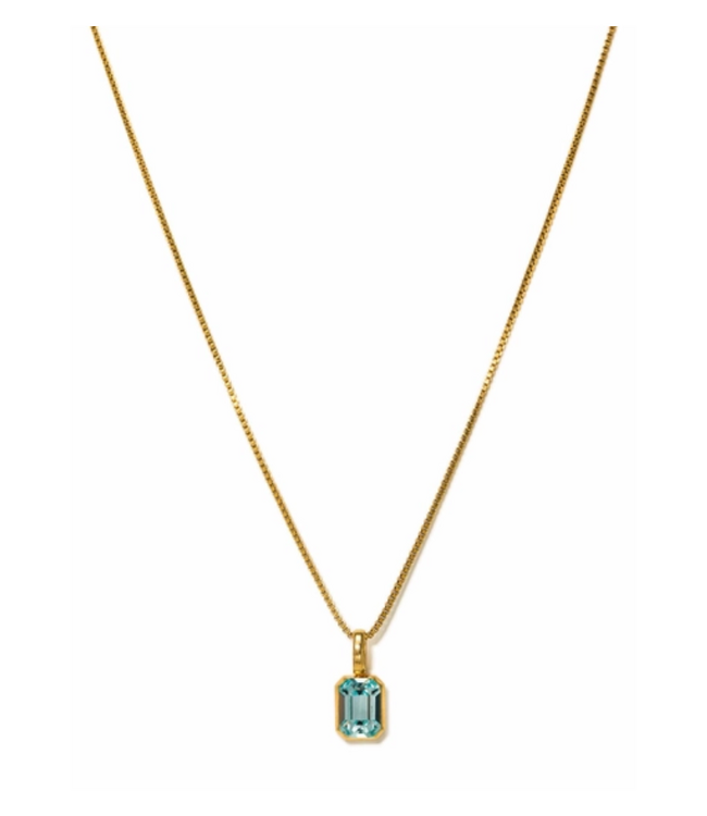 Waterproof Birthstone Necklace - MAR