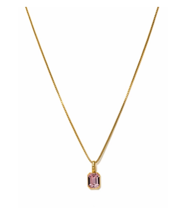 Waterproof Birthstone Necklace - OCT