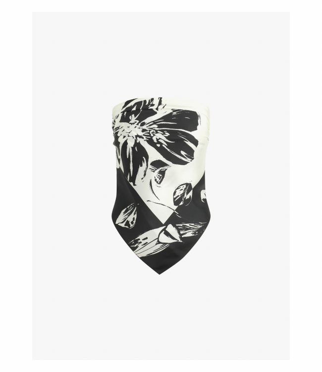 Vintage Floral Silk Square Scarf