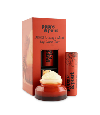 Poppy & Pout Lip Care Duo, Blood Orange Mint
