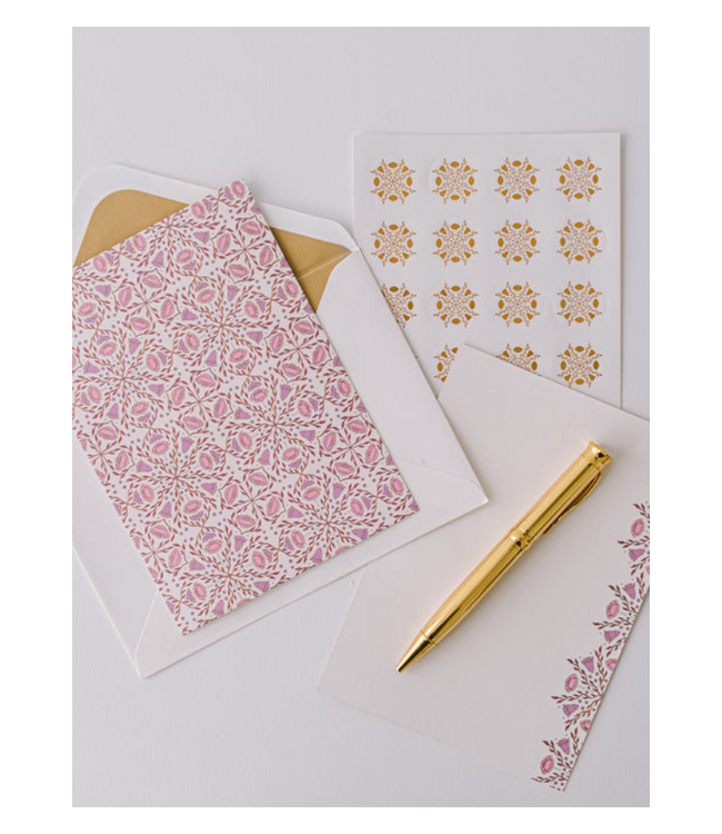 Folk Pattern Luxury Stationery Set