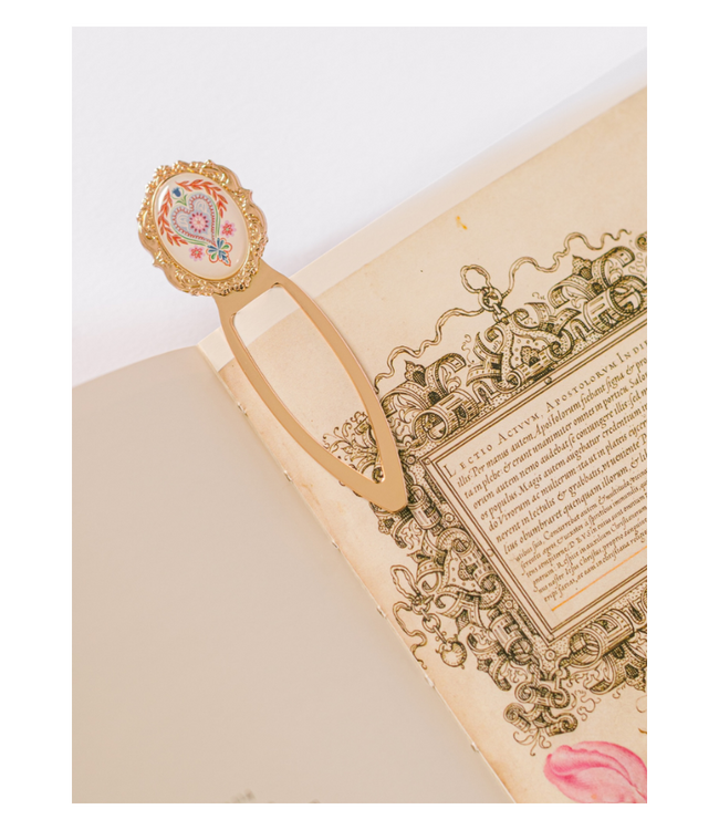 Folk Heart Metal Clip Bookmark