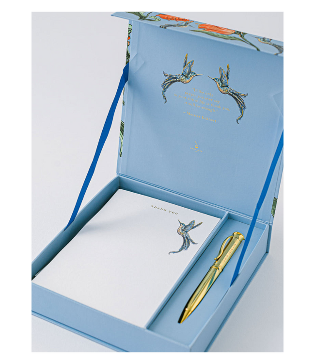 Hummingbird Luxury Thank You Set (Blue)
