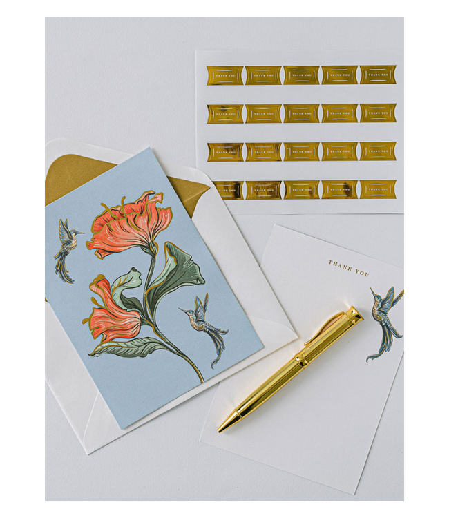 Hummingbird Luxury Thank You Set (Blue)