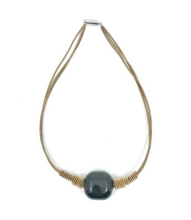 3 Strand Short Champagne P.W. Necklace