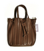 Sea Lily Chocolate pleated bucket bag