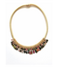 Sea Lily Industrial Gold Ring & Tourmaline Chain Necklace