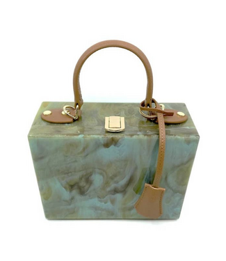 Sea Lily Marble Box Bag with Handle