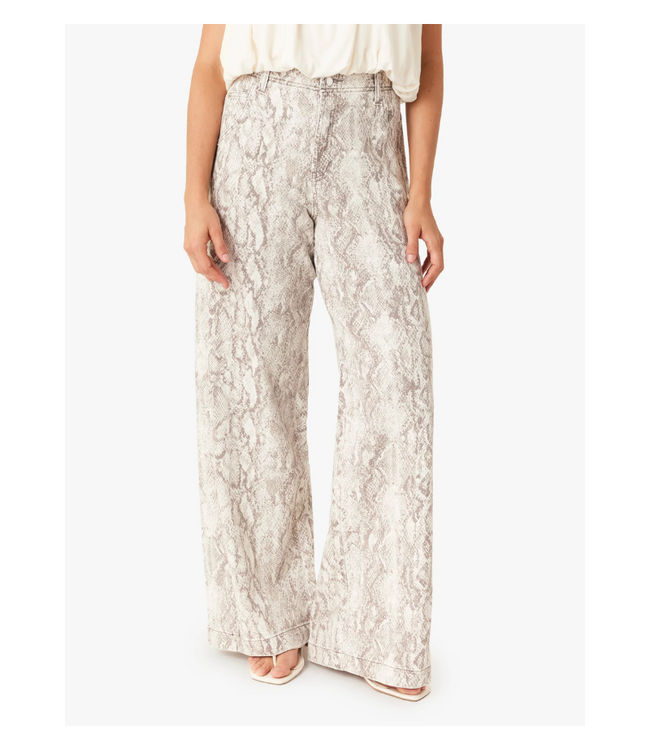 Aiden Snakeskin Relaxed Barrel Jeans