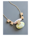 David Aubrey Jewelry Pink Jade and Lemon Quartz Artdeco Necklace