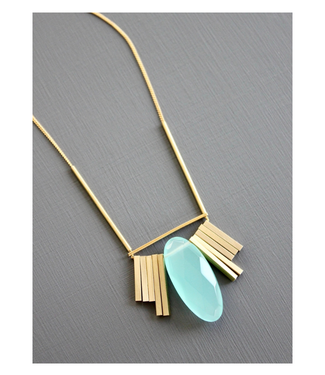 David Aubrey Jewelry Aquamarine Artdeco Necklace