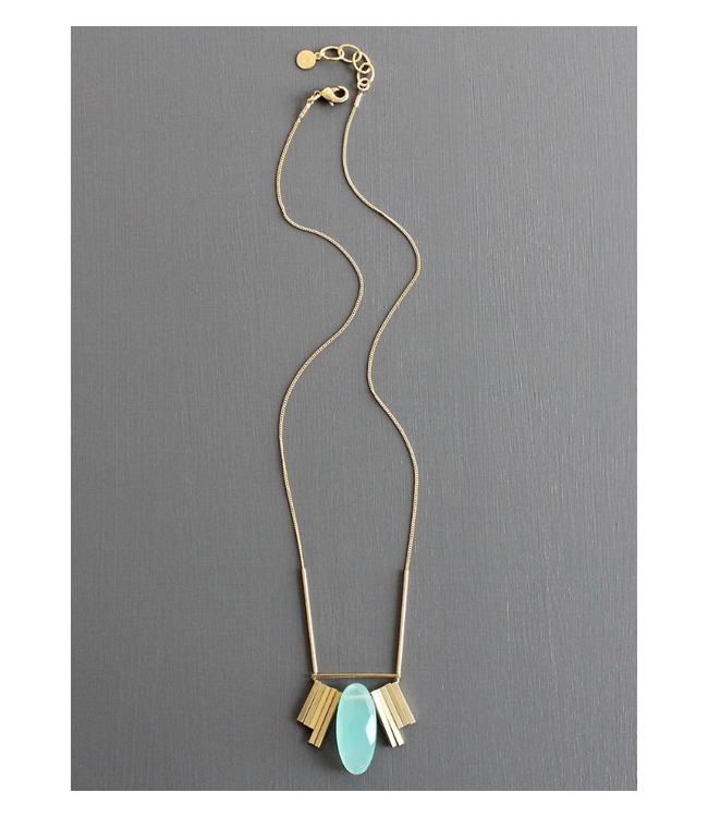 Aquamarine Artdeco Necklace