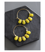 David Aubrey Jewelry Dyed Olive Jade Hoop Earrings