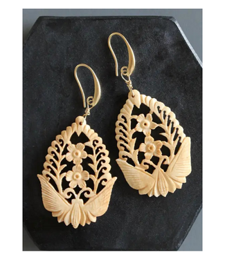 David Aubrey Jewelry Hand Carved Earrings
