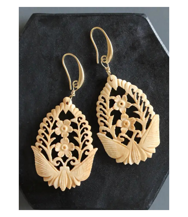 Hand Carved Earrings
