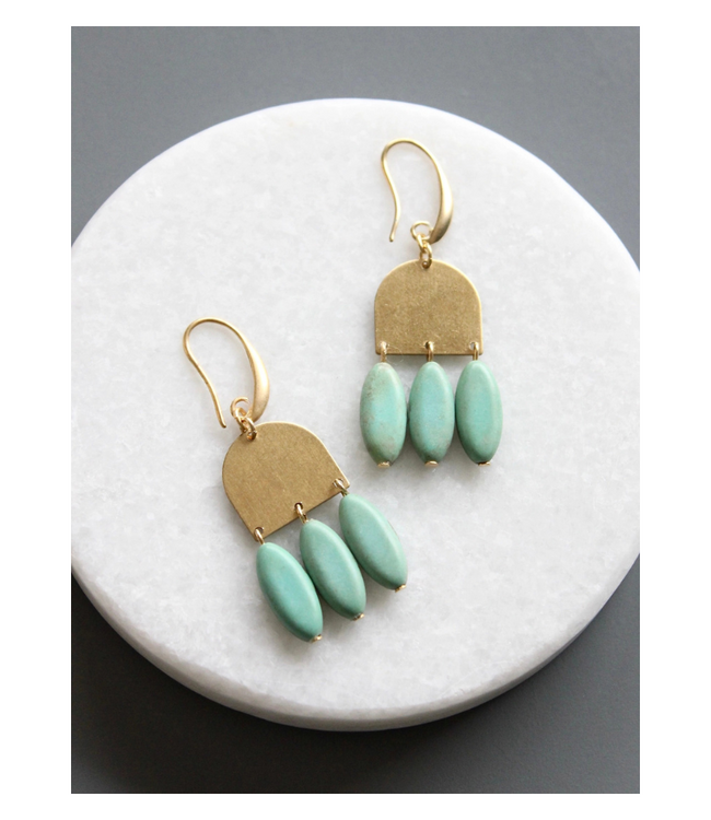 Turquoise Geometric Earrings