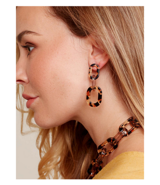 Leopard  Earrings Jewelry Brown