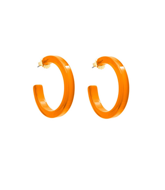 Madison Hoop Earrings  Orange