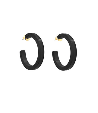 Madison Hoop Earrings Black
