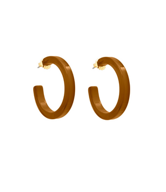ZENZII Madison Hoop Earrings Brown