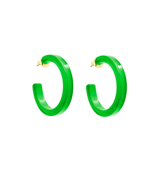 Madison Hoop Earrings Green