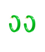 ZENZII Madison Hoop Earrings Green
