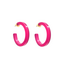 ZENZII Madison Hoop Earrings Hot Pink