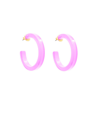 Madison Hoop Earrings Lavender