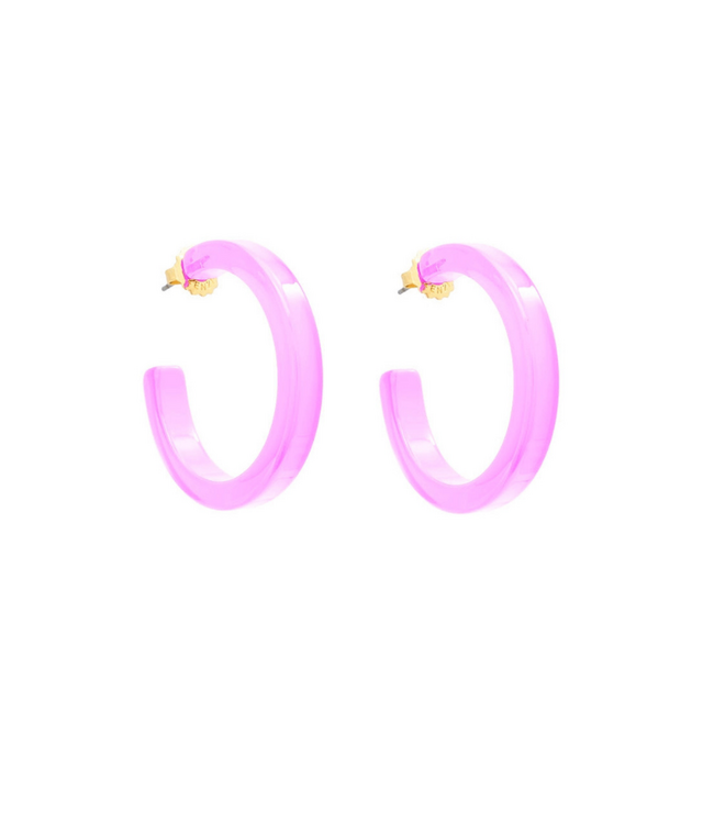 Madison Hoop Earrings Lavender