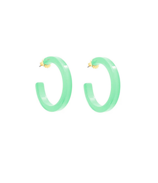 Madison Hoop Earrings Mint