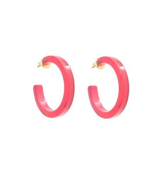 Madison Hoop Earrings Pink