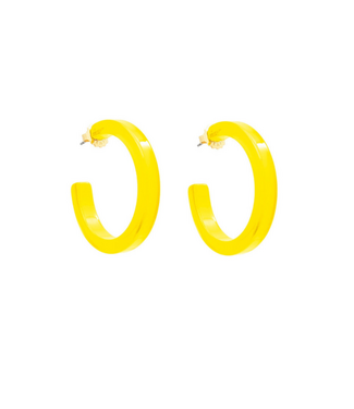 Madison Hoop Earrings Yellow