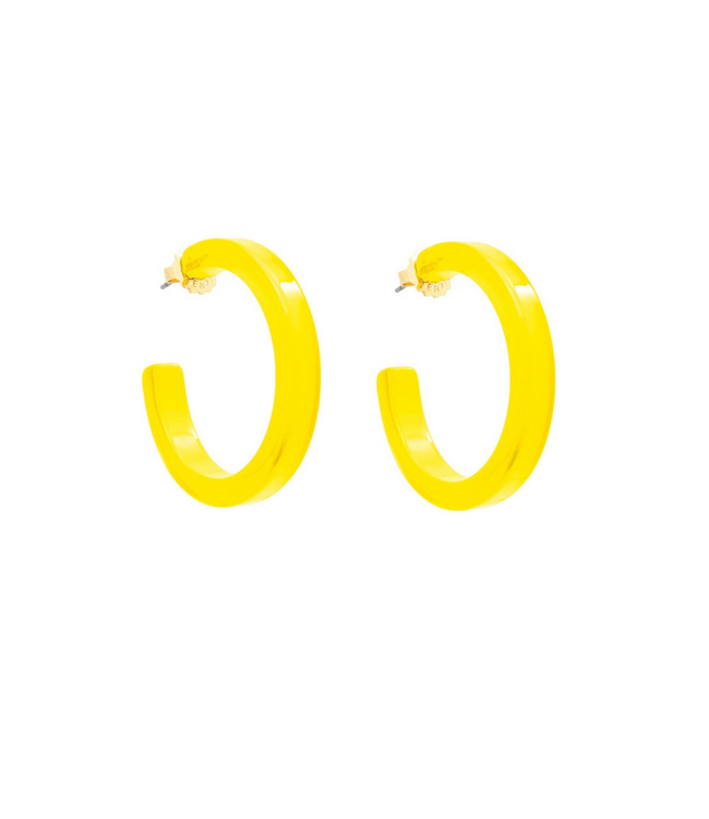 Madison Hoop Earrings Yellow
