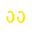 ZENZII Madison Hoop Earrings Yellow