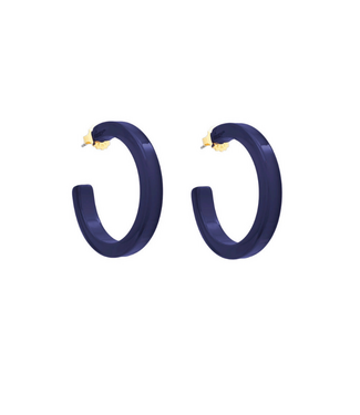 Madsion Hoop Earrings Navy