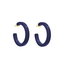 ZENZII Madsion Hoop Earrings Navy