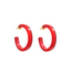 ZENZII Mdisoin Hoop Earrings Red