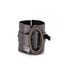 Rebel Designs Grey Metallic Leather Cuff with Oval Metal Center