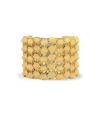 Karine Sultan Beige Confetti Cuff Bracelet