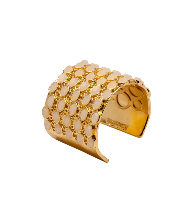Beige Confetti Cuff Bracelet