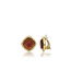 Karine Sultan Bezel Gem Clip-On Earrings Mocha