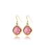 Karine Sultan Mocha Stone Drop Earrings-Pink