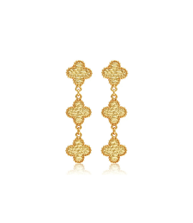 Molten Clover Drop Earrings