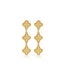 Karine Sultan Molten Clover Drop Earrings