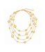 Karine Sultan Molten Clover Layered Necklace