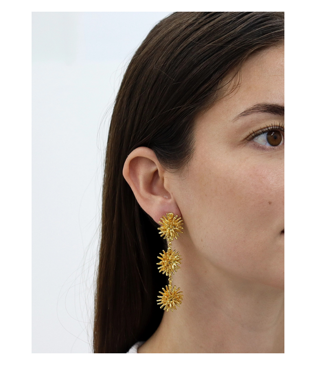Starburst Cluster Linear Earrings