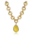 Karine Sultan Vivid Gem & Luxurious Link Necklace -Citrine Yellow