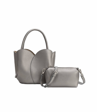 Melie Bianco Tulip Bag- Pewter
